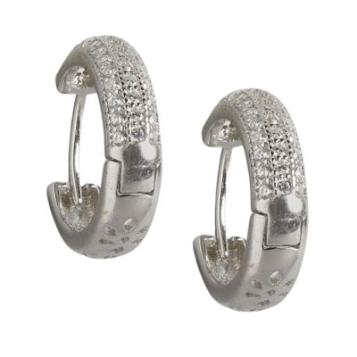 zavya flower power silver hoops 925 silver earrings