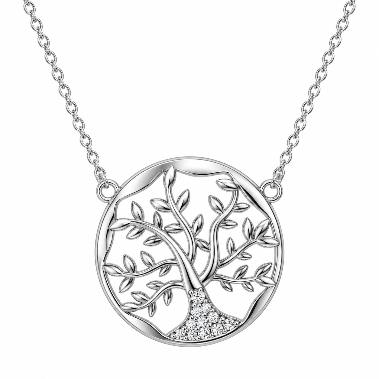 tree of life pendant necklace in 925 sterling silver