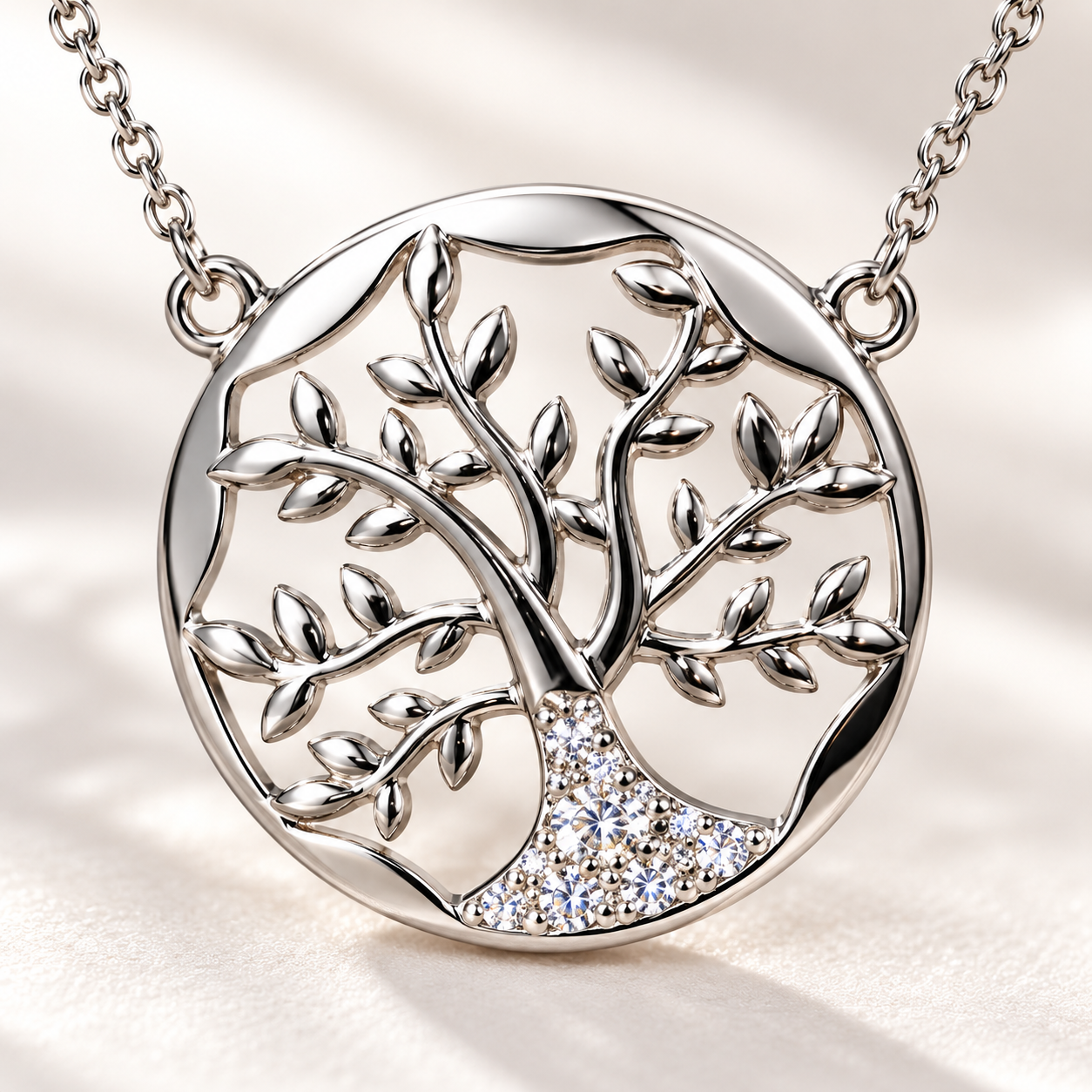 tree of life pendant necklace in 925 sterling silver