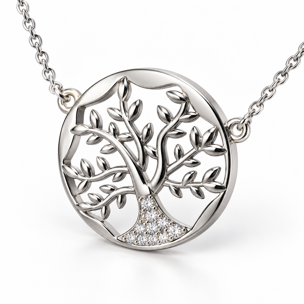 tree of life pendant necklace in 925 sterling silver
